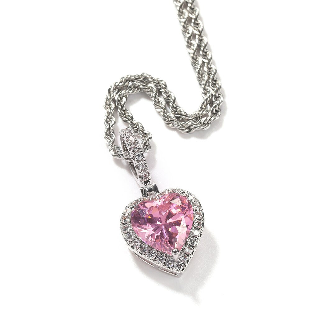 Heart Pendant Full Iced Out