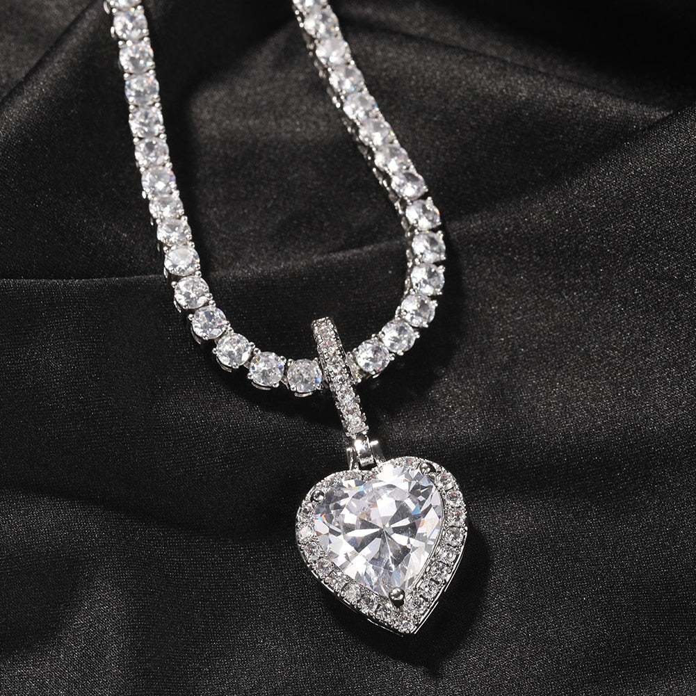 Heart Pendant Full Iced Out