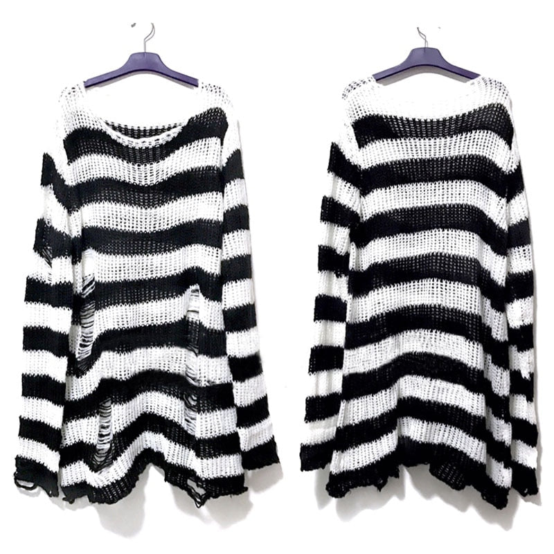 Long Unisex Sweater Striped