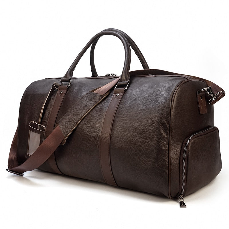 Genuine Leather Travel Bag / Weekend Duffle Bag